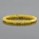 Matt Round tube amber bracelet